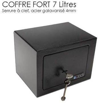 Coffre fort a clef,7L acier galvanise de 4mm