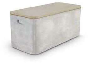 Coffre design effet béton gris beige Blaze 100 cm Coffre design effet béton