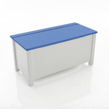 Emma 1 - Coffre à Jouets bicolore 67x32cm - blanc bleu Emma 1 - Coffre à Jouets bicolore