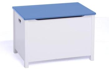 Emma 2 - Coffre à Jouets bicolore 67x45cm - blanc bleu Emma 2 - Coffre à Jouets bicolore