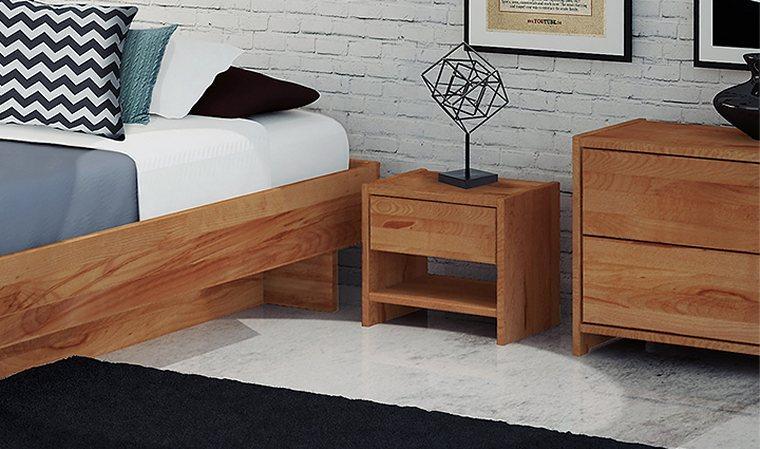 Coffre de rangement bois massif pour lit soho Huil