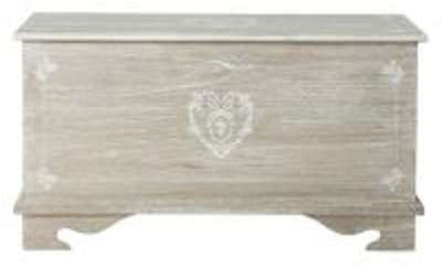 Coffre en bois grisé L 80 cm Camille