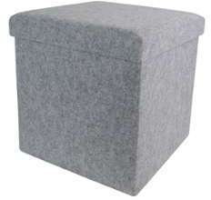 BANQUETTE DE RANGEMENT EN FEUTRINE - BOXY XS GRIS BANQUETTE DE RANGEMENT EN