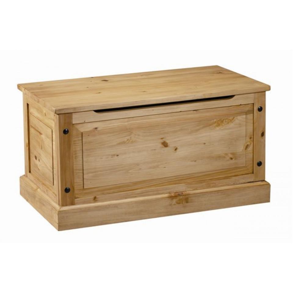 Coffre rectangulaire en pin massif