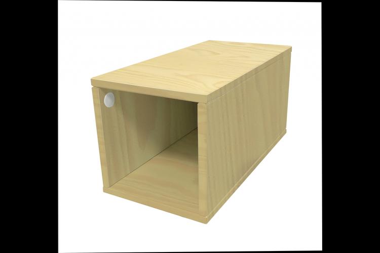 Cube de rangement bois largeur 25 cm