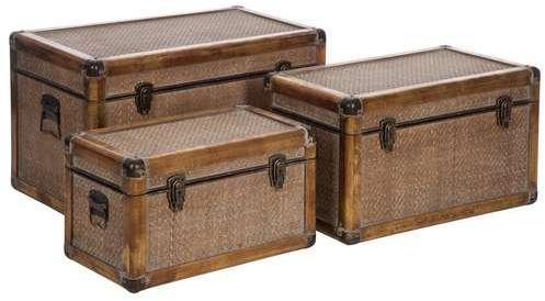 Malles de rangement en rotin