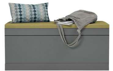 Flai - Banc de stockage avec tiroir - anthracite bourrelet Flai - Banc de stockage avec