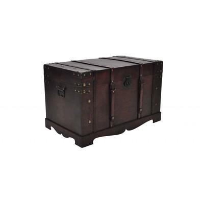 Coffre en bois brun type pirate exotique petit mod