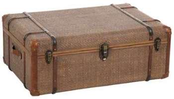 Coffre de rangement valise ancienne en rotin Coffre de rangement valise
