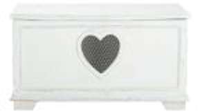 Coffre en bois blanc L 90 cm Valentine