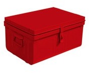 Malle de rangement métal 52x37cm SAFE Rouge