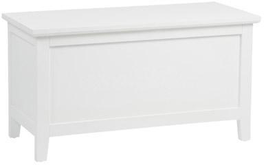 Coffre en bois blanc 80x35x43cm