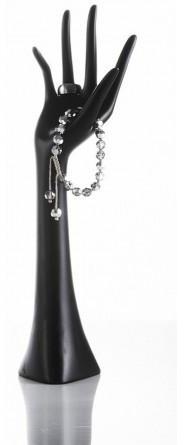 Porte bijoux déco main noir 33 cm