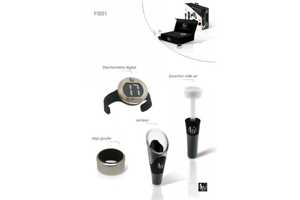 Ensemble de sommelier avec 4 accessoires à vin
