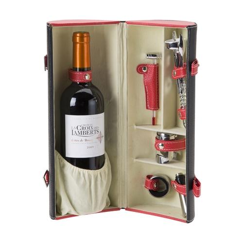 Coffret vin en skai 5 accessoires
