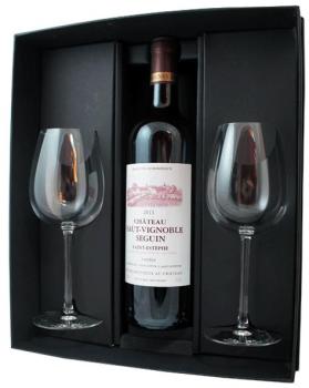 Coffret luxe St Estèphe château Beau Site 2011 et