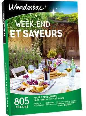 Coffret cadeau Week-end et saveurs Coffret cadeau Wonderbox Coffret cadeau Week-end et