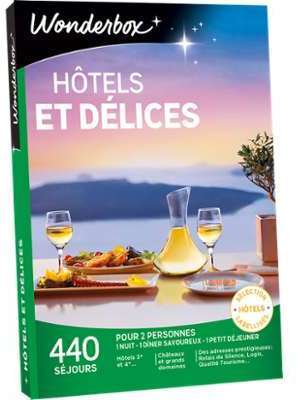 Coffret cadeau Hôtels et délices Coffret cadeau Wonderbox Coffret cadeau Hôtels et délices