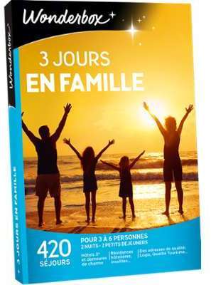 Coffret cadeau 3 jours en famille Coffret cadeau Wonderbox Coffret cadeau 3 jours en