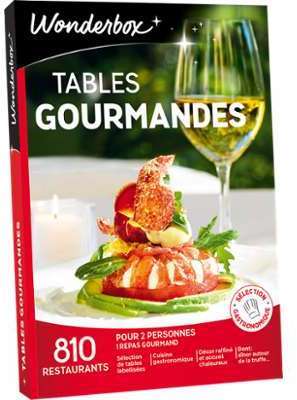 Coffret cadeau Tables gourmandes Coffret cadeau Wonderbox Coffret cadeau Tables gourmandes
