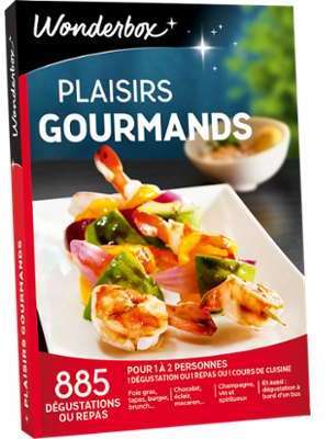 Coffret cadeau Plaisirs gourmands Coffret cadeau Wonderbox Coffret cadeau Plaisirs gourmands