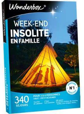 Coffret cadeau Week-end insolite en famille Coffret Coffret cadeau Week-end insolite