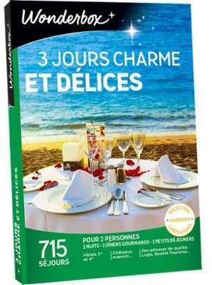 Coffret cadeau 3 jours charme et délices Coffret cadeau Coffret cadeau 3 jours charme