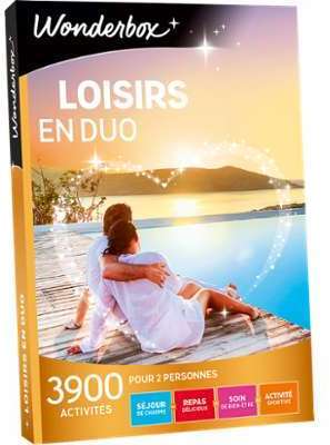 Coffret cadeau Loisirs en duo Coffret cadeau Wonderbox Coffret cadeau Loisirs en