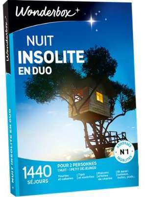 Coffret cadeau Nuit insolite en duo Coffret cadeau Coffret cadeau Nuit insolite