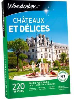 Coffret cadeau Châteaux et délices Coffret cadeau Wonderbox Coffret cadeau Châteaux et