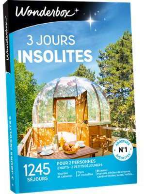 Coffret cadeau 3 jours insolites Coffret cadeau Wonderbox Coffret cadeau 3 jours insolites