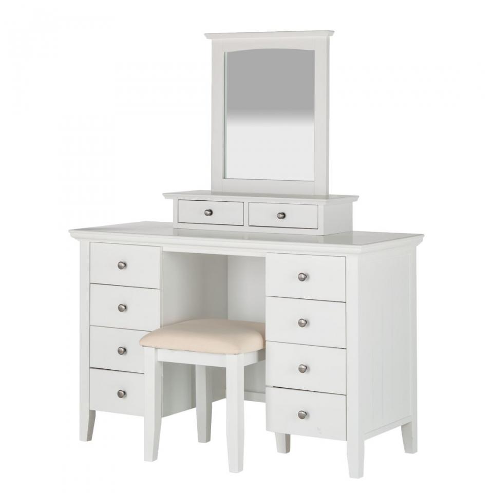 Coiffeuse Abbey - Avec tabouret - Blanc