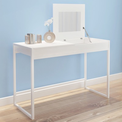 VidaXL Table de toilette blanche