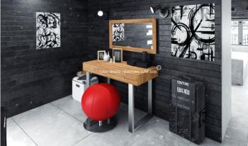 Coiffeuse en bois massif design styl Huile naturel Coiffeuse en bois massif design