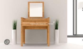 Coiffeuse en bois massif Vinci naturel huilé Coiffeuse en bois massif Vinci
