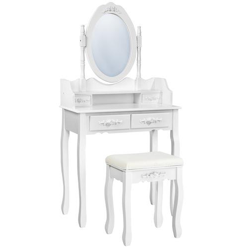 Coiffeuse Meuble avec Miroir et 4 Tiroirs de TecTa