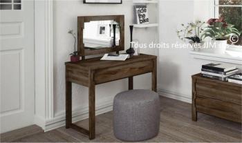Coiffeuse contemporaine bois naturel Oslo Wengé la