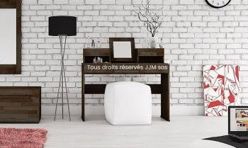 Coiffeuse chambre adulte bois massif Zenno wengé l