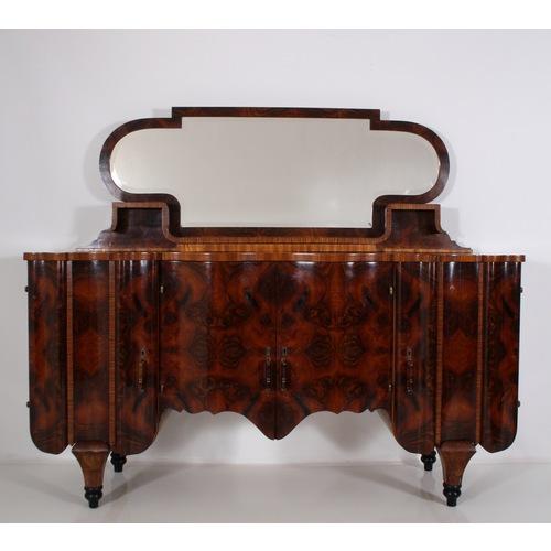 Buffet Vintage Art Déco en Broussin avec Miroir