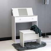 Coiffeuse avec miroir et abattant + banc BANIO