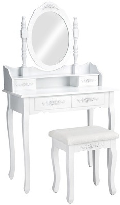 Coiffeuse Meuble avec Miroir et 4 Tiroirs de TecTa