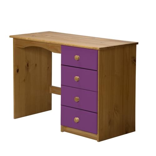 Coiffeuse en pin massif coloris Antique et Lilas Coiffeuse en pin massif coloris