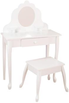 Coiffeuse en bois et tabouret pour enfant Coiffeuse en bois et tabouret