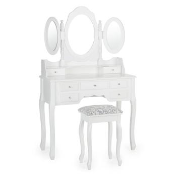 Miss Charlotte Coiffeuse 3 miroirs table de maquillage Miss Charlotte Coiffeuse 3