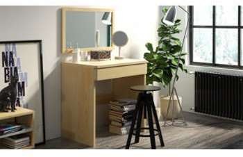 Coiffeuse bois design LUGO avec miroir inclus Coiffeuse bois design LUGO