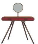 Fonteyn, coiffeuse, rouge et noyer