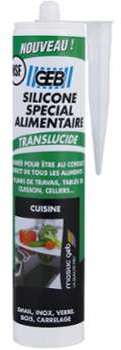 Silicone spécial alimentaire GEB translucide cartouche Silicone spécial alimentaire