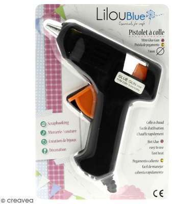 Mini pistolet à colle Lilou Blue 7 mm + 2 bâtonnet
