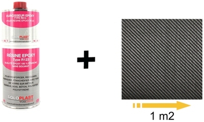 Pack résine epoxy type R123 Soloplast 1 Kg - 1m2 F