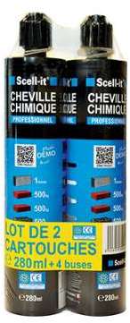 Lot de cartouches de scellement chimique FIRST Sce